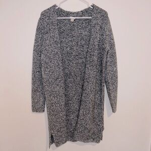 J Crew Factory Marbled Long Cardigan Sweater